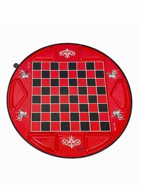 Vintage Ohio Art Co. 2-in-1 Chinese Checkers & Kings Row Board Game Pressed Tin